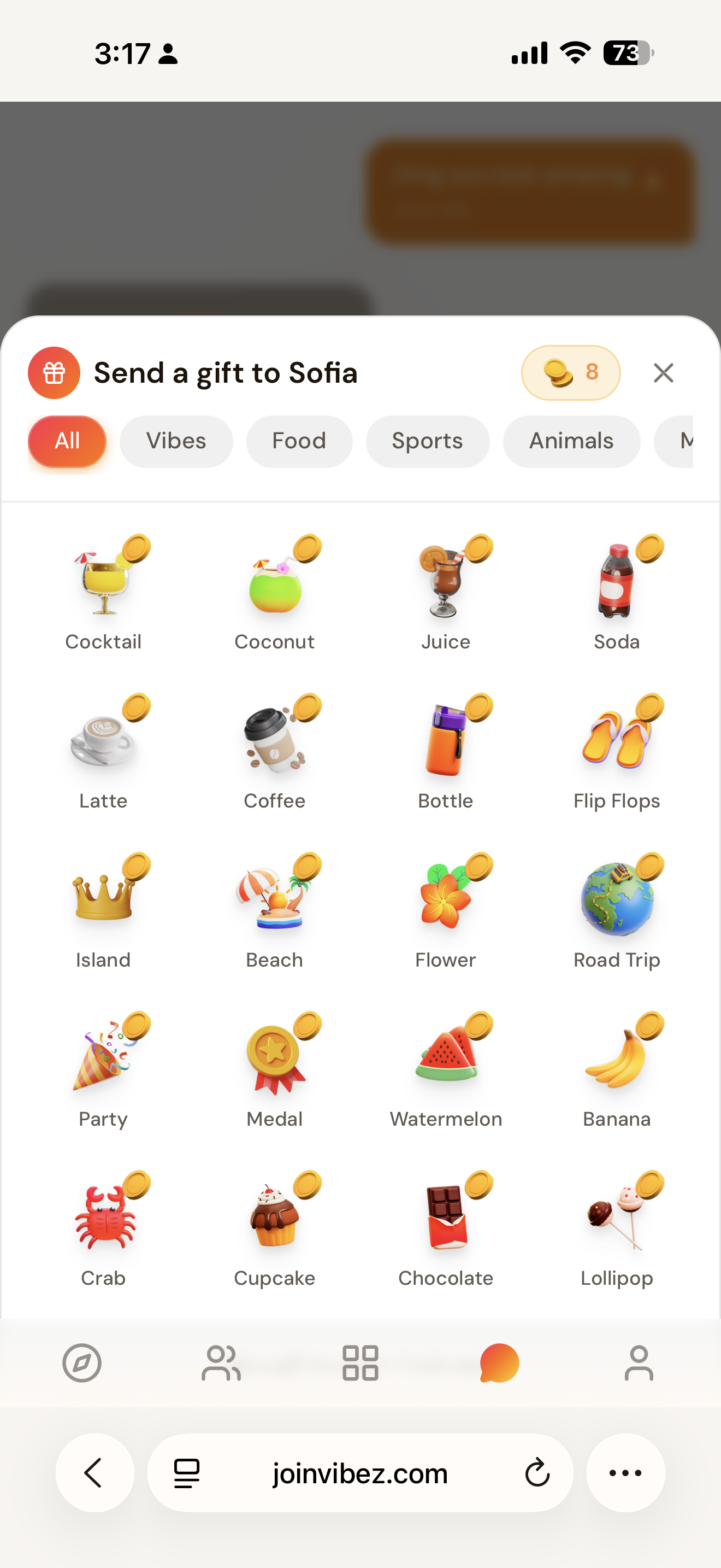 Virtual gifting for social connections