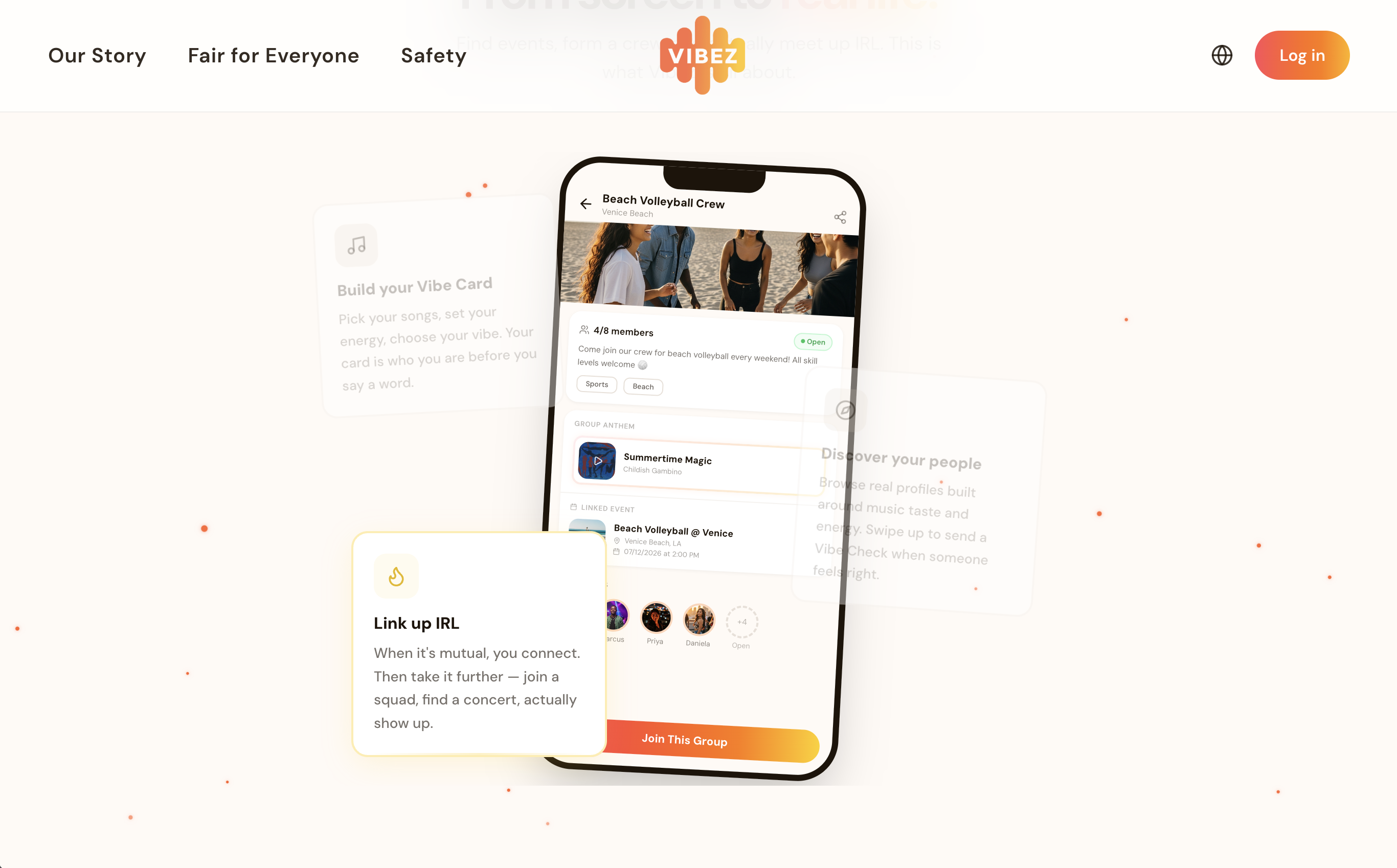 Browse interest-based groups and real-world linkups.